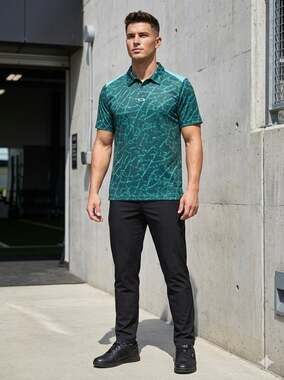 Oakley Broken Glass Graphic Print Golf Polo Shirt Regular Fit